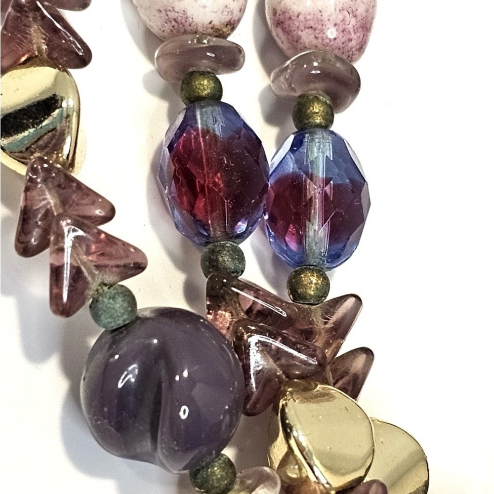 Schiaperelli Signed Vintage multi strand Bead Statement Necklace - Picture 8 of 14